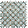 Ming Green Oval Red Dots Thassos White Flower Stone Tile Questions & Answers