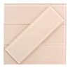 Rose Pale Pink 4x12 Glossy Glass Subway Tile Questions & Answers