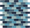 What is the weight of Crystal Tropical Splash Turquoise Blend 1x2 Glossy Glass Tiles?