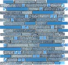Navy Blue Random Bricks Glass and Metal Tile Questions & Answers