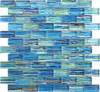 Rainbow Streak Ocean Blue 1x2 Glossy Glass Tile | NOT FOR OUTDOOR AND POOL USE Questions & Answers